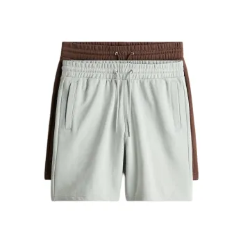 H&M Sports Shorts Men 2 Pack Brown+Green
