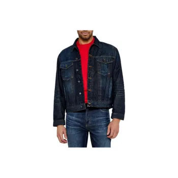 HUGO BOSS Denim Jacket Men's Marine Blue