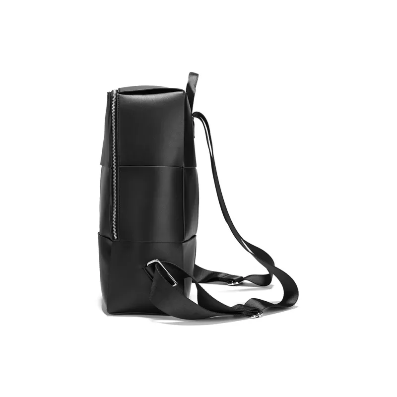 VIHUS Cow Leather With Microfiber Backpack Men's Black-2