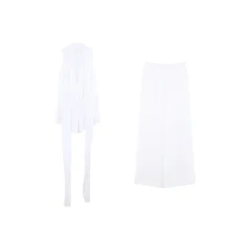 DianThia Tank Top Wide Leg Pants 2 Pcs Casual Suit Set Women's