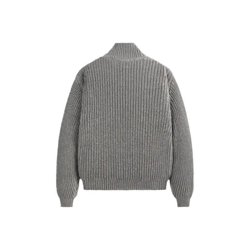 KITH SS25 Reflective Wyona Full Zip Sweater Knitwear Men's Silver-1