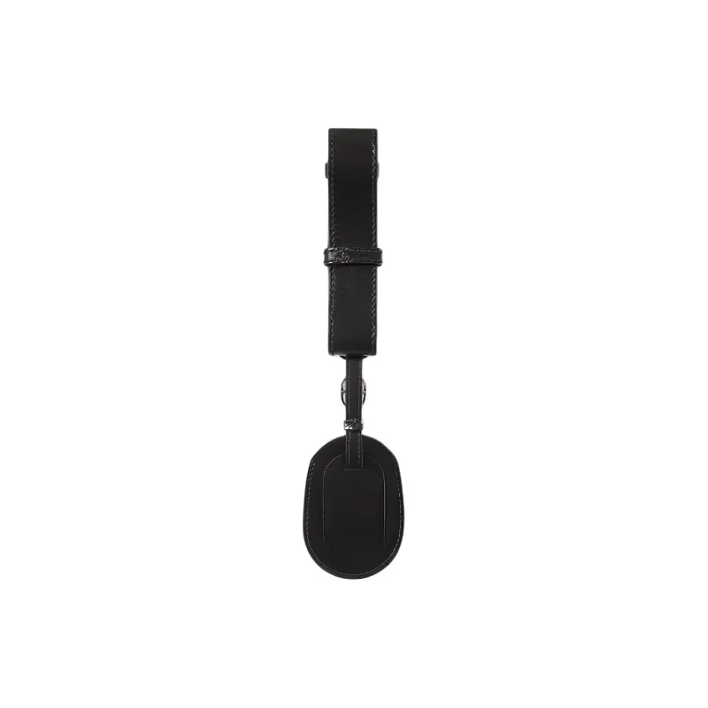 GUCCI Leather Luggage Tag Unisex Black-2