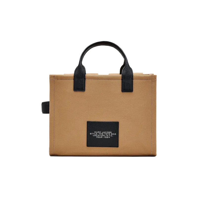MARC JACOBS Canvas Tote Bag, Shopping Bag, Handbag Medium Size Unisex Camel-1