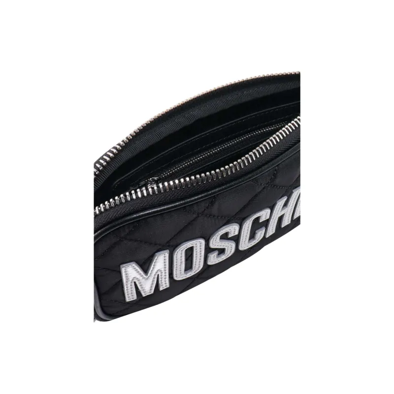 MOSCHINO Nylon Crossbody Bag Shoulder Bag Women's Black-4
