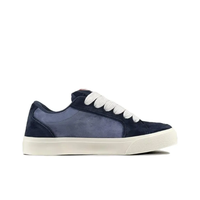FOMOCE Slip Resistant, Lightweight, Breathable, Height Increasing Low Top Skateboard Shoes Women's Navy Blue-1
