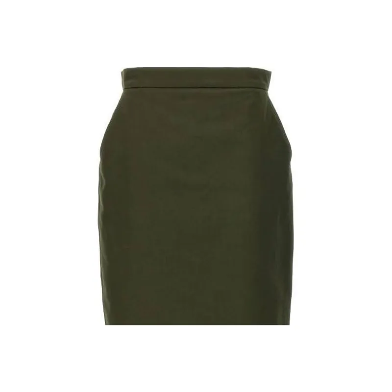 MaxMara Cognac High Waist Skirt-2
