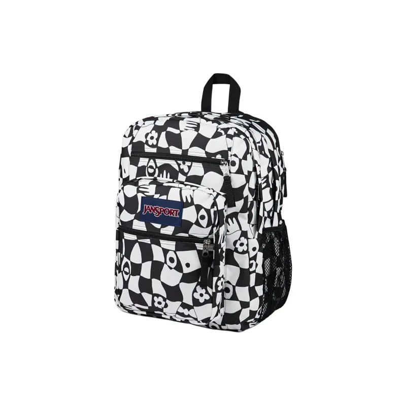 JanSport Polyester Backpack Unisex Black & White-1