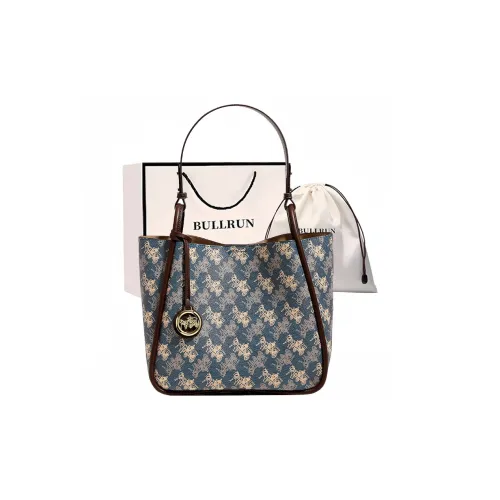 Bullrun Microfiber Synthetic Leather Shoulder Bag Women's Blue