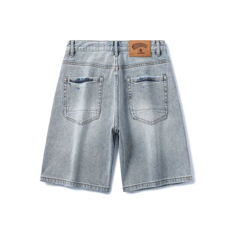 SANTASTIC Denim Shorts Men Blue-1