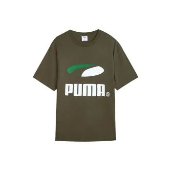 PUMA SS25 T Shirt Unisex Olive Green