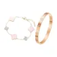 [Lucky Four-Leaf Clover]Pink, Bracelet+Bangle