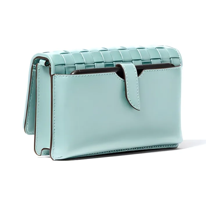 MICHAEL KORS Jet Set Leather Crossbody Bag Women's Light Aqua Blue-1