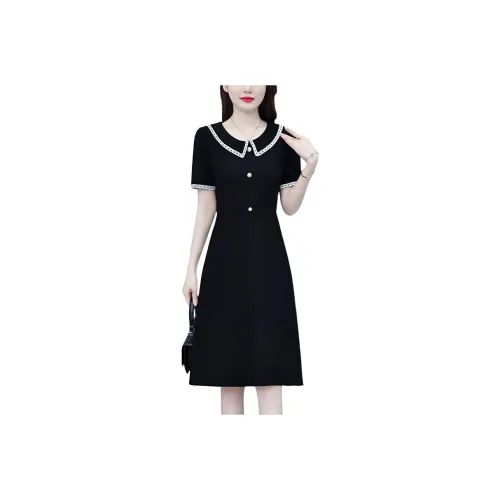 Flowers In Water Short Sleeved Dress Women's