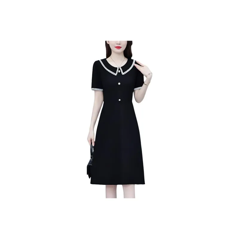 Flowers In Water Short Sleeved Dress Women's-0