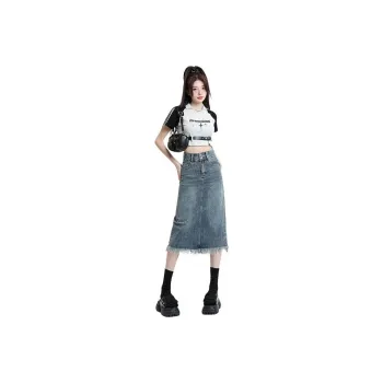 ORIGIN 2025 Summer Denim Long Skirt Women's
