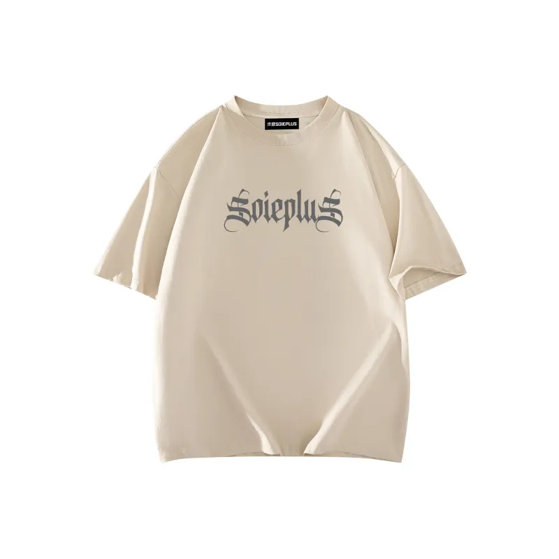 SOIE T-Shirts Unisex Light Beige Apricot-1