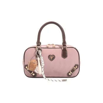 H YXIANG Microfiber Synthetic Leather Crossbody One Shoulder Handbag Women's Pink