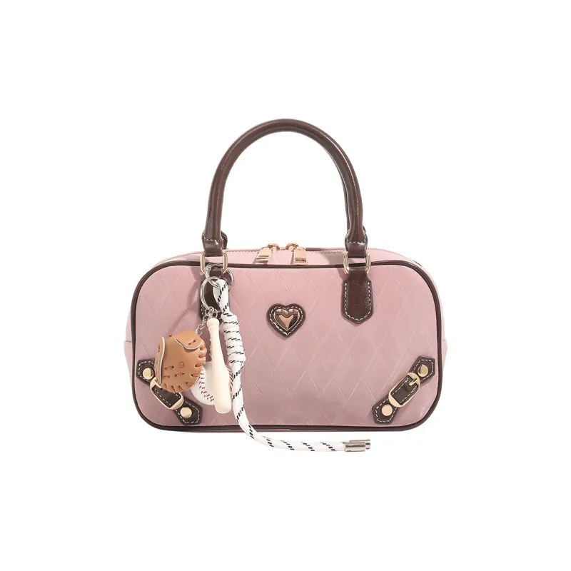 H YXIANG Microfiber Synthetic Leather Crossbody One Shoulder Handbag Women's Pink-0