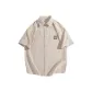 [Ice Silk Shirt]Light Beige (Minimalist Line Chest Logo)