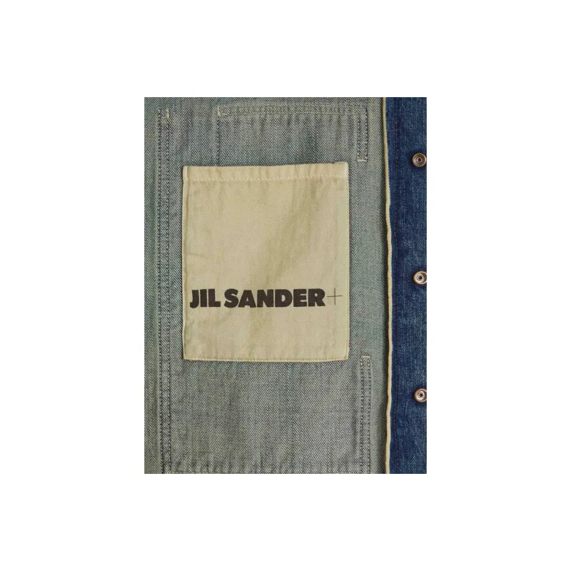 JIL SANDER Concealed Button Fastening Denim Shirt-4