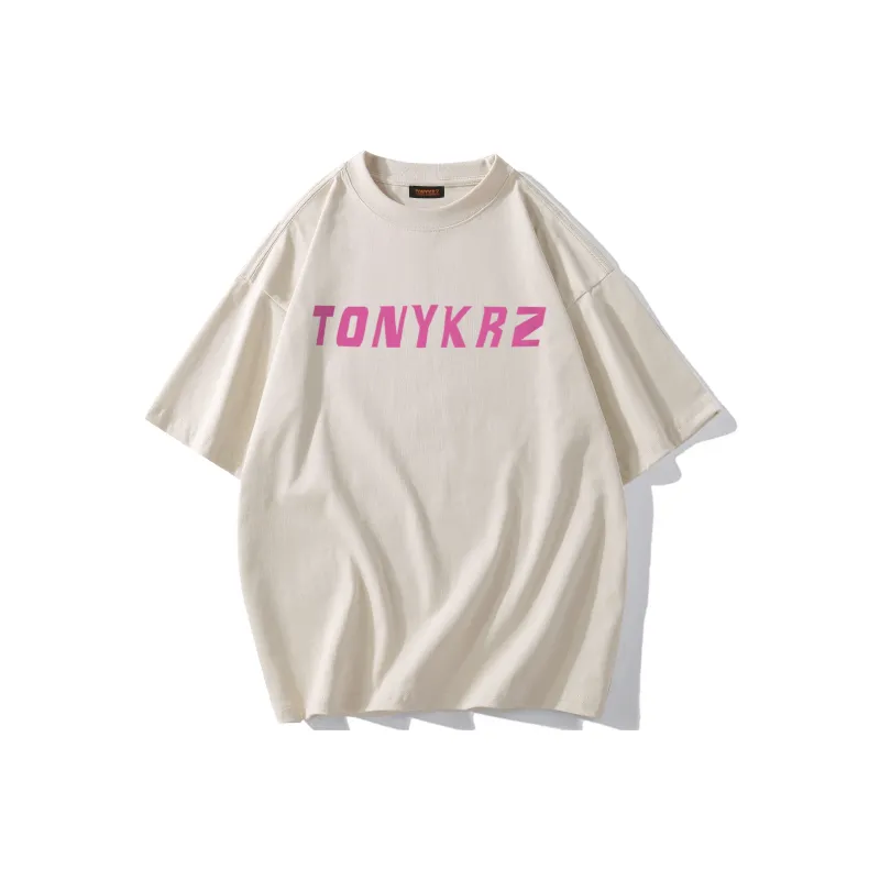 TONYKRZ T Shirts Unisex Light Beige Apricot-0