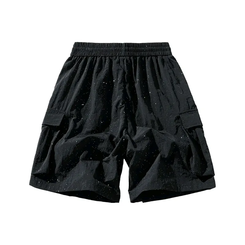 Yiwen Cargo Shorts Unisex Black-1