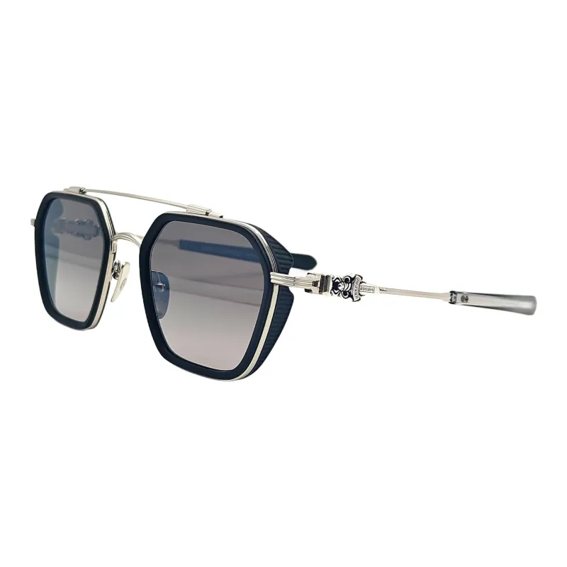 Chrome Hearts Titanium Acetate Aviator Sunglasses Men's Black-0