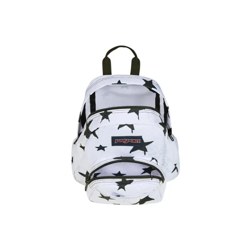 JanSport Zip Closure Backpack Mini Women's White & Black-4