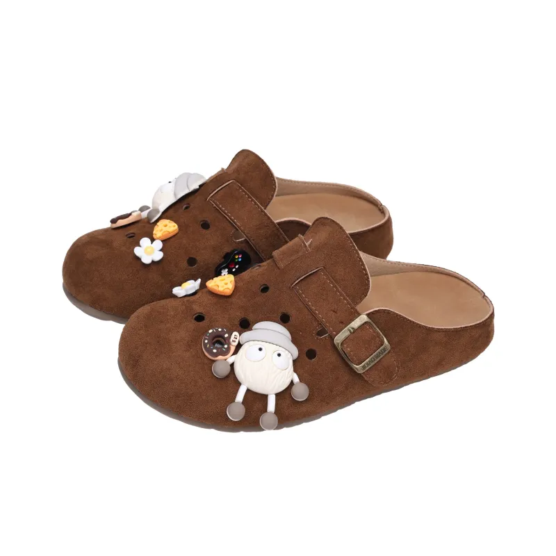 XMISTUO Rubber Sole Quiet Abrasion Resistant Slip Resistant Closed Toe Slippers Women's-12