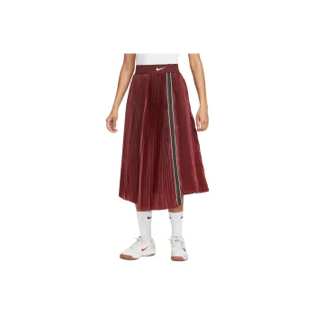 Nike Court Slam SS25 Casual Long Skirt Women's Dark Team Red/White Color