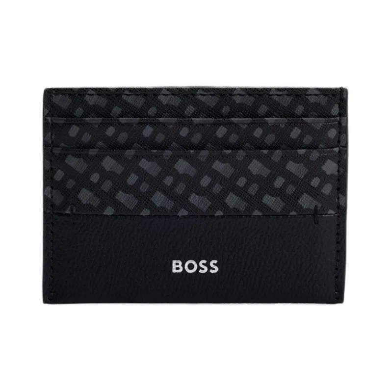 HUGO BOSS Recycled Leather Card Holder Men's Black-0