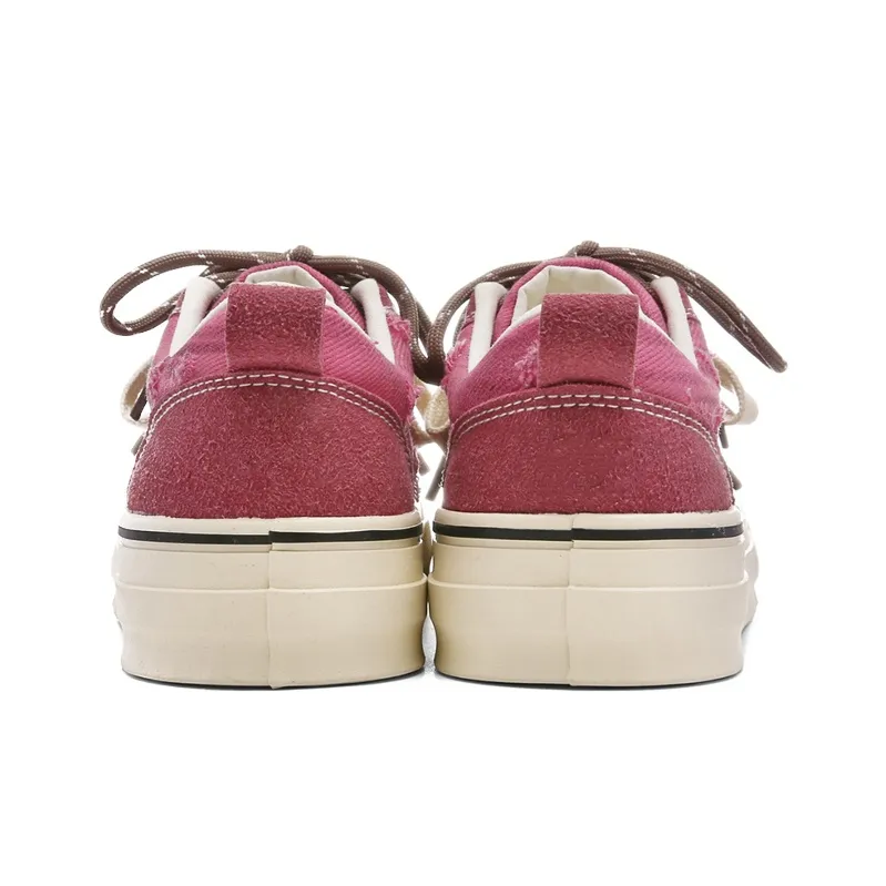 Ordifen Low Top Canvas Shoes Women's Dragon Fruit Red-3