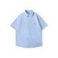 [Ice Silk Shirt]Light Blue (Pure White Badge on Chest Logo)