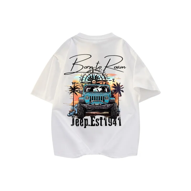 Jeep Pasture Horse Lifestyle T Shirt Unisex-0