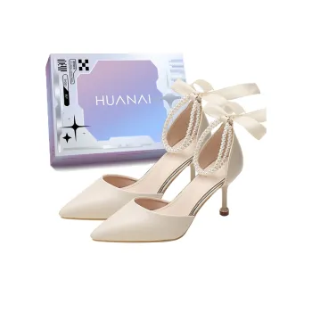 HUANAI High Heels Women's Apricot