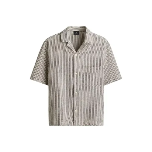 H&M Shirts Men Beige/Brown