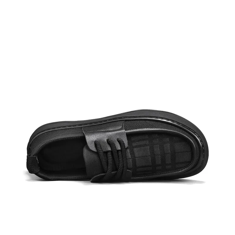 AD Breathable And Wear resistant Low Top Casual Shoes Men's Black-4