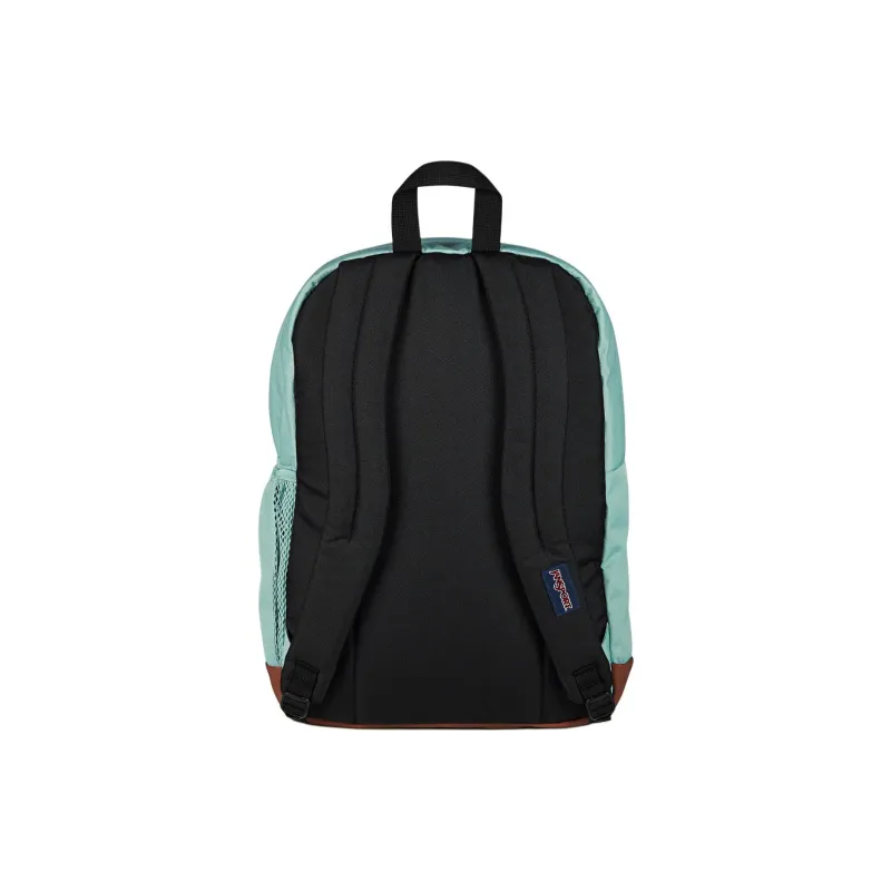 JanSport Recycled Polyester Backpack Unisex Lake Blue & Brown-3