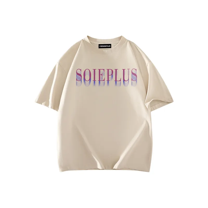 SOIE T Shirts Unisex Light Beige Apricot-1
