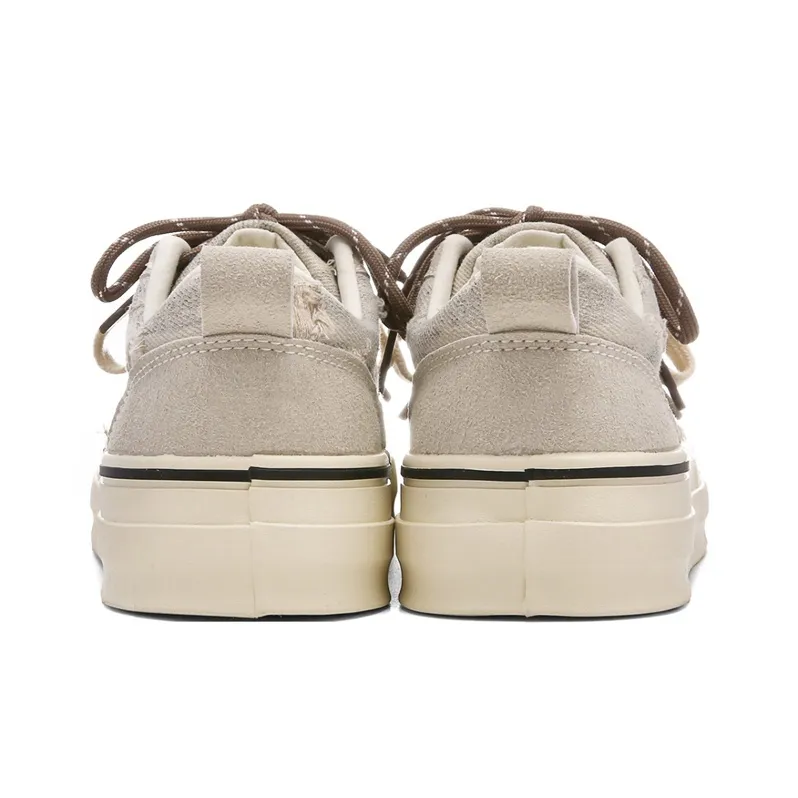 Ordifen Low Top Canvas Shoes Women's Starlight Beige Gold-3