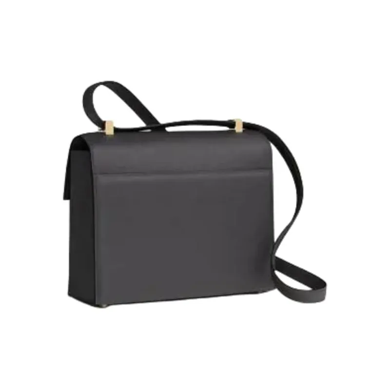 HERMES Verrou Epsom Calfskin Shoulder Bag 21 Women's 88 Graphite Gray-2