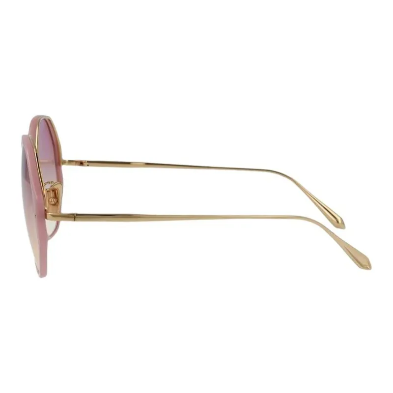 Linda Farrow Acetate Irregular Shape Sunglasses Women's Pink-1