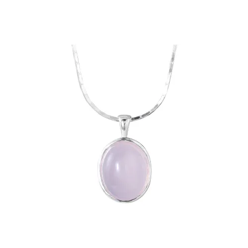 Bubble Scallops Chalcedony Necklaces Women's