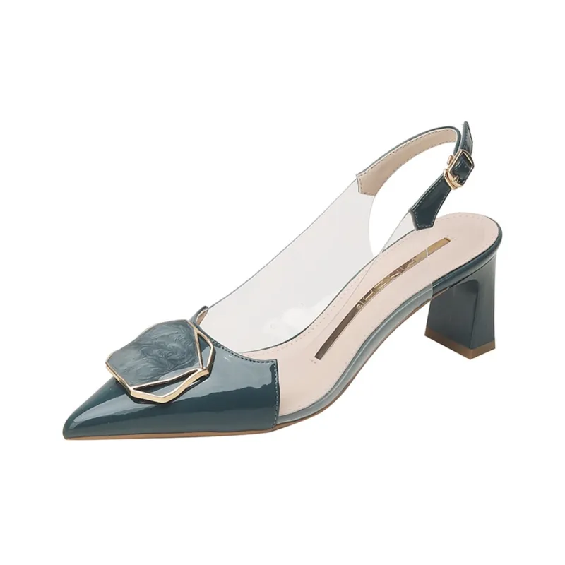 Lanza Chunky Heel High Heels 6cm Women's-5