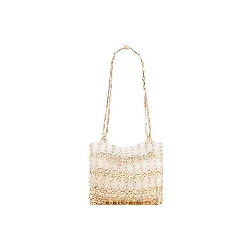 Paco Rabanne Portable Crossbody Bag Shoulder Bag Women's Gold-0