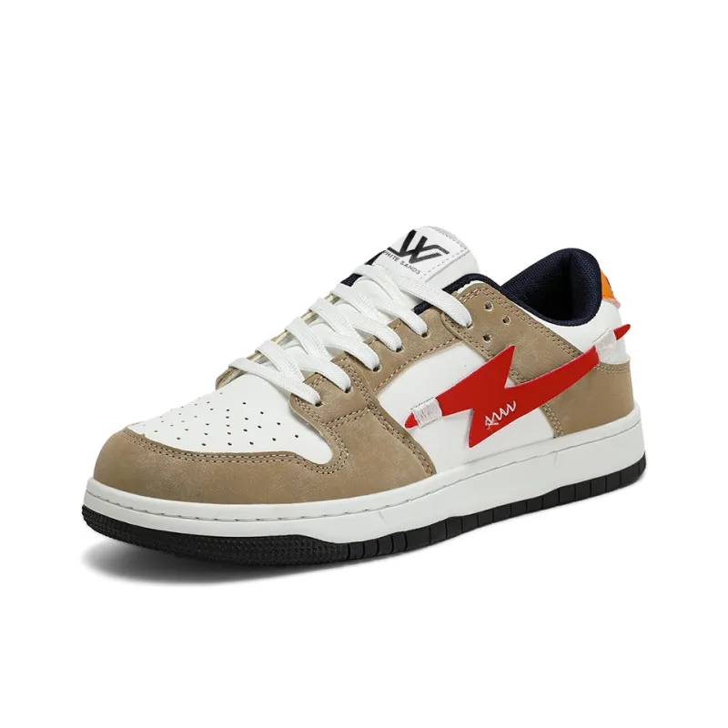 White Sands Slip Resistant, Abrasion Resistant, Breathable, Lightweight Low Top Skateboard Shoes Unisex-25