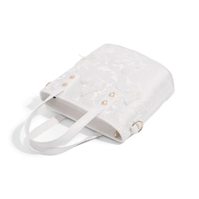 CLEVER& KETCH PU Shoulder Bag, Crossbody Bag, Handbag Women's White/Pink/Black-4