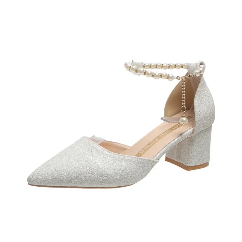 Alxnan High Heels Women's Silver/Champagne-4