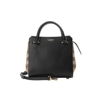 Burberry Calfskin Tote Bag, Shopping Bag, Handbag Women's Black