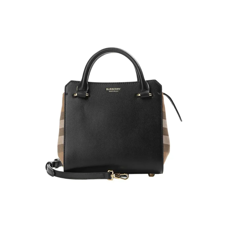 Burberry Calfskin Tote Bag, Shopping Bag, Handbag Women's Black-0